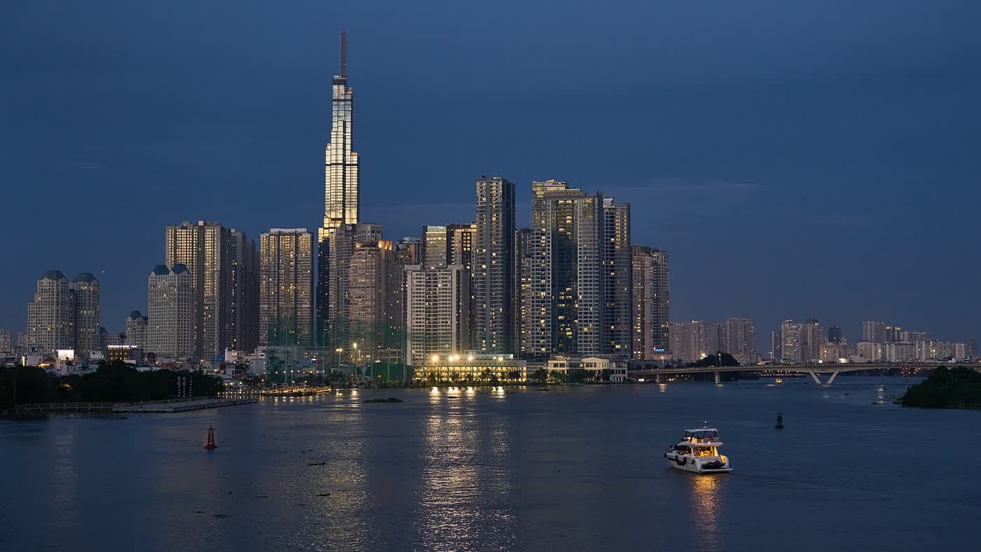 Ho Chi Minh City at blue hour